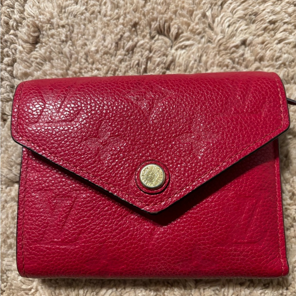 Louis Vuitton Red Leather Wallet